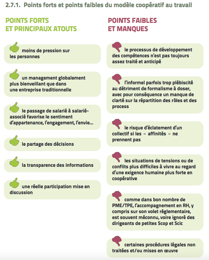 Forces et faiblesses management Scop